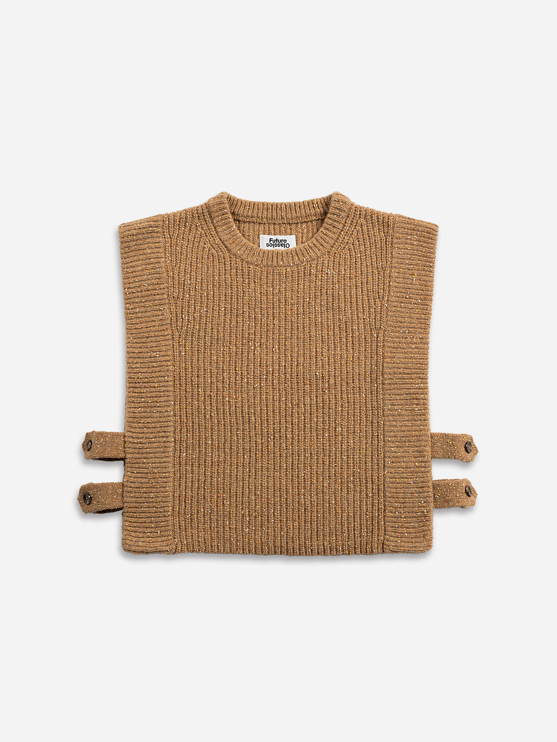 Amberglow Heather Cropped Boxy Sweater Vest Womens Sleeveless Sweater Top Wool Cashmere Top 