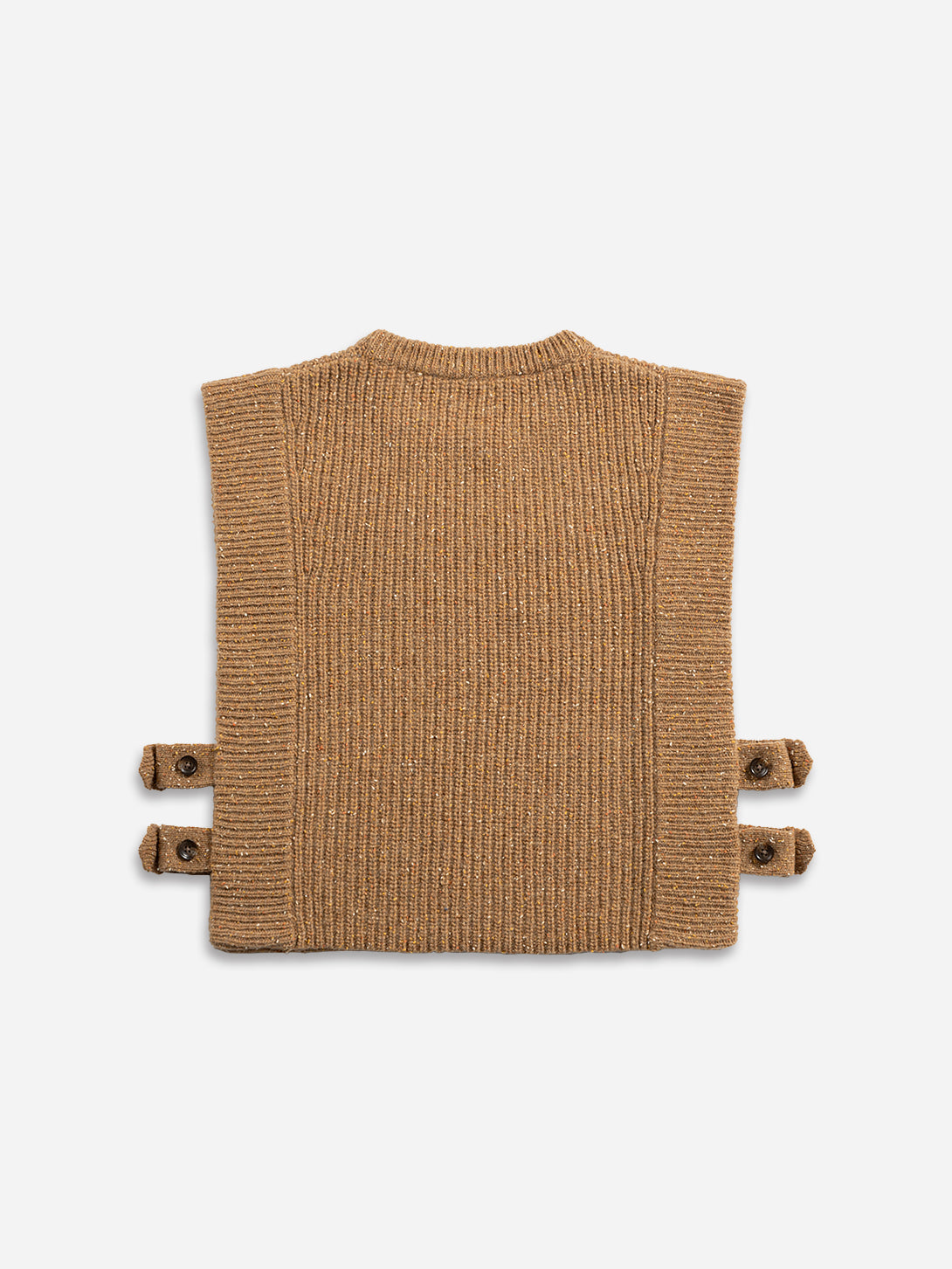 Amberglow Heather Cropped Boxy Sweater Vest Womens Sleeveless Sweater Top Wool Cashmere Top 