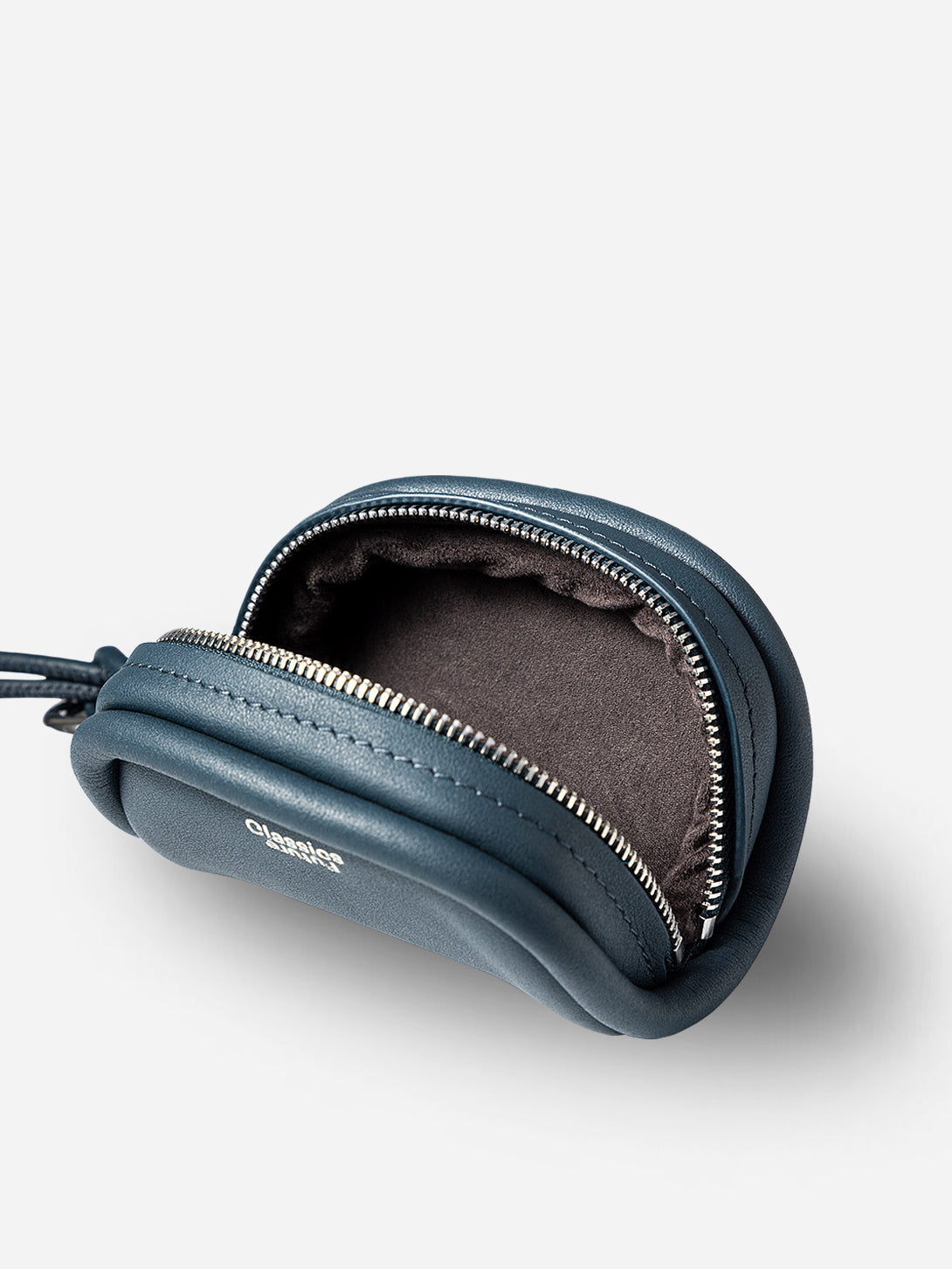 Carbon Micro Loaf Zip Pouch Womens Small Leather Pouch Keychain Ring Neck Belay Small Toiletry Bag 