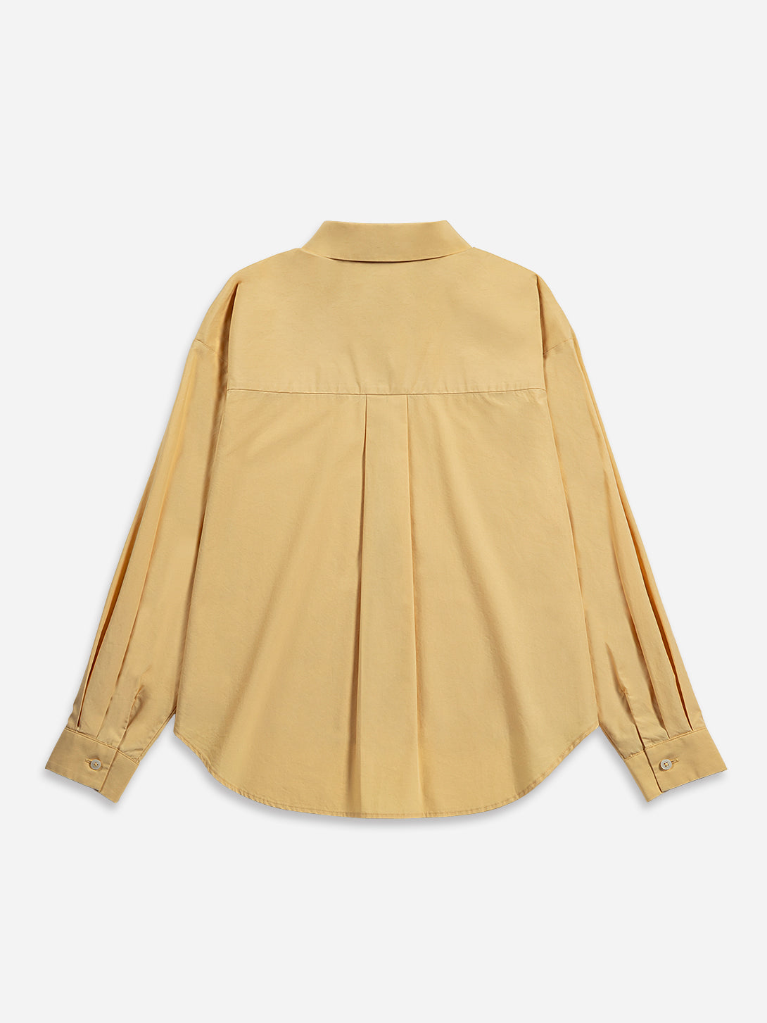 Rattan Crop Boxy Shirt Womens Button Up Cotton Casual Shirt Long Sleeve Dress Shirt Collared Cropped 