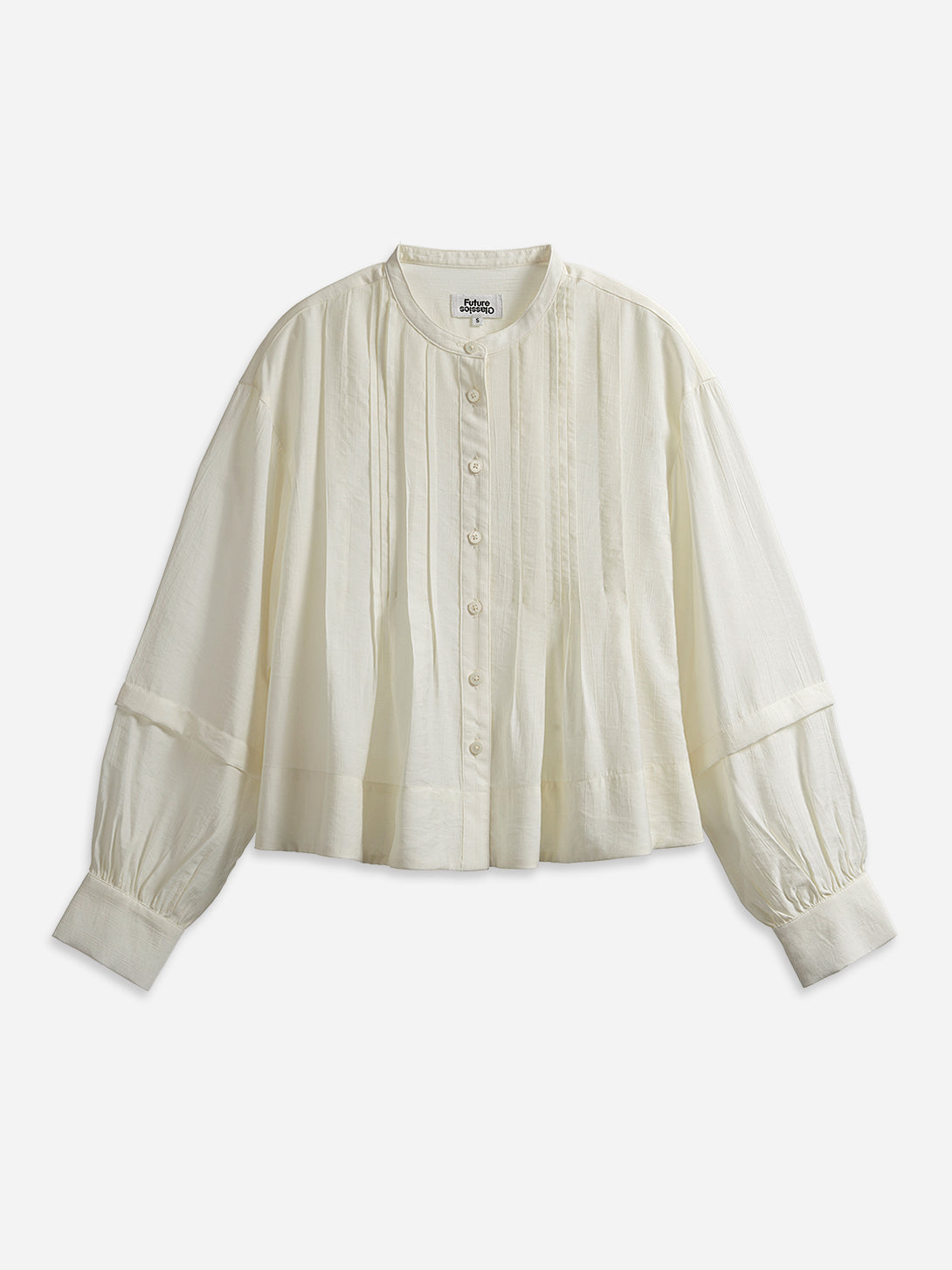 Seedpearl Crinkle Button-up Blouse Womens Future Classics Button Up Long Sleeve Blouse 