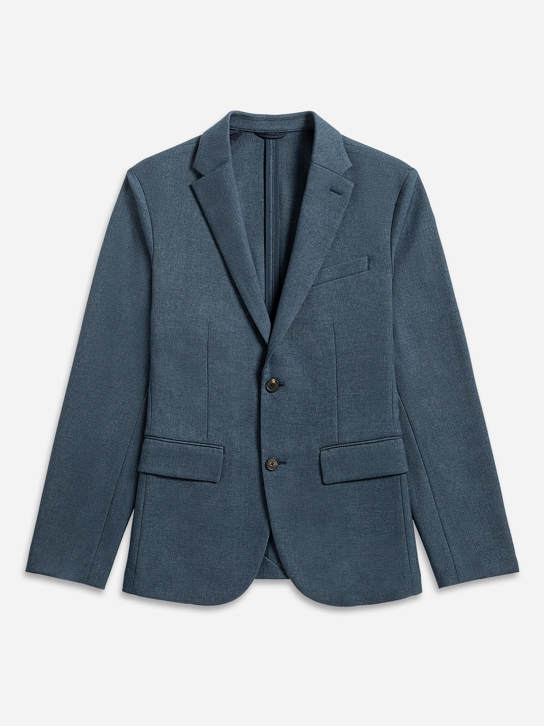 Marine Navy Kent Travel Blazer Mens Polyester Blazer Stretch Sportscoat Two Button Closure Layering Blazer 