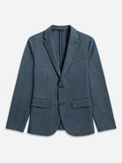 Marine Navy Kent Travel Blazer Mens Polyester Blazer Stretch Sportscoat Two Button Closure Layering Blazer 