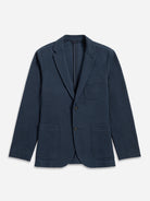 Dk Navy Perry Honeycomb Knit Blazer Mens Structured Stretch Blazer Texture Honeycomb Knit Casua Blazer Sports Jacket Single Breasted Coat 