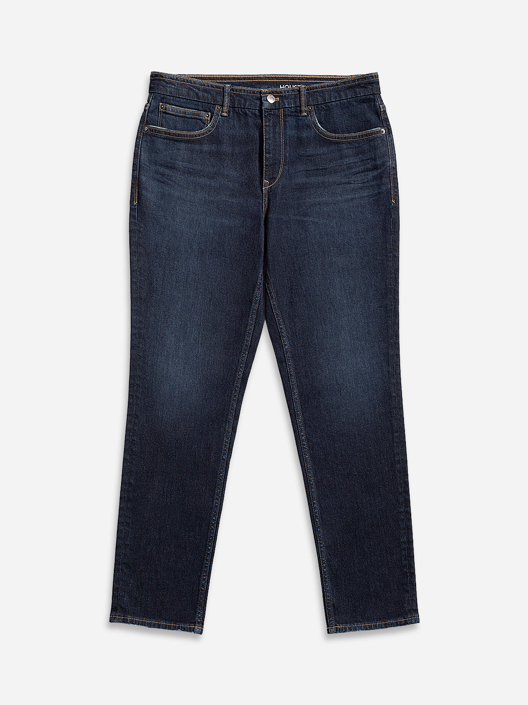 Dk Indigo Houstons Denim Jeans Mens Tapered Denim Jeans Worn Vintage Denim Wash Straight Fit Jeans