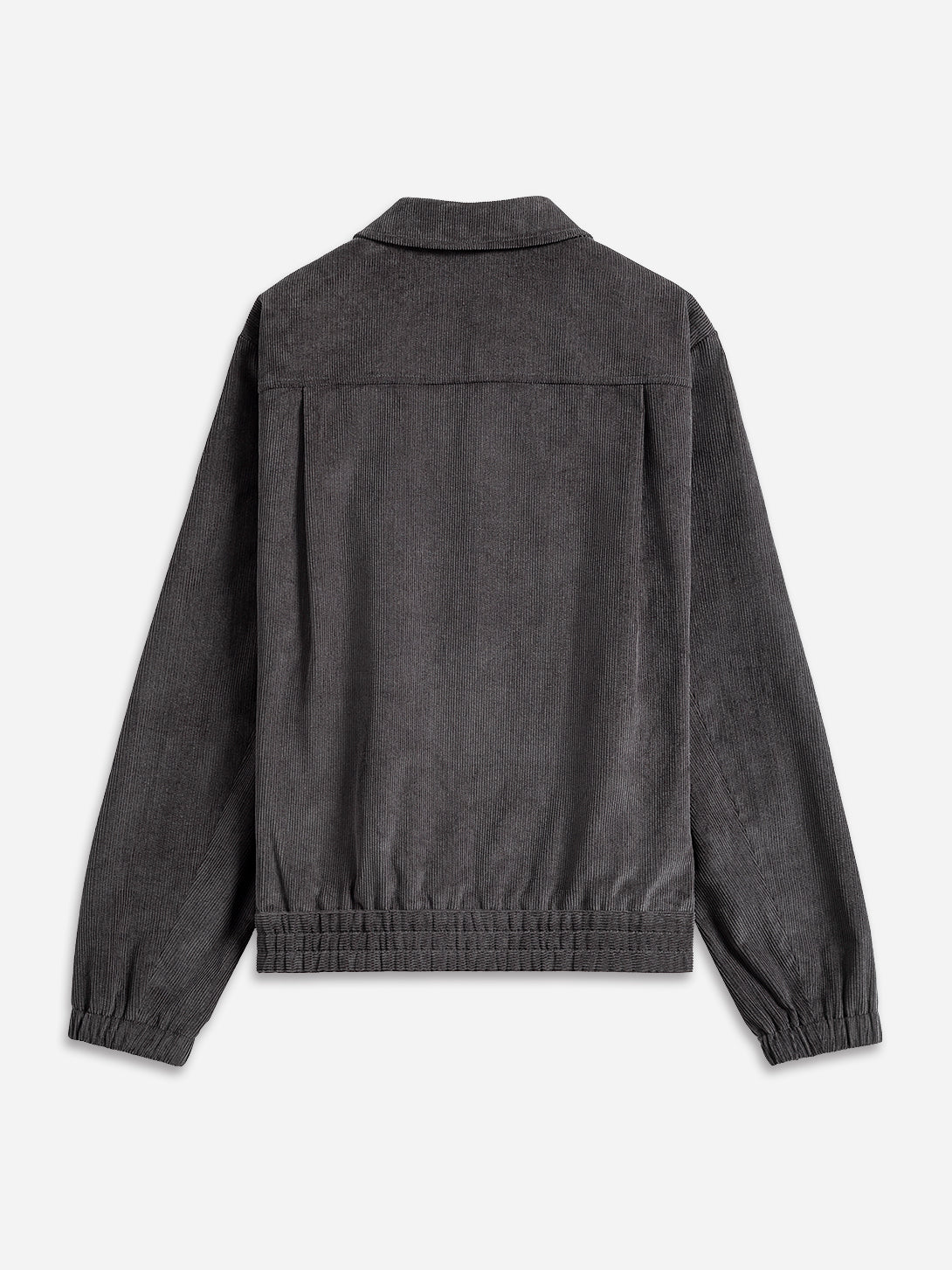 Dk Charcoal Connor Corduroy Jacket Mens Corduroy Zip Up Jacket Light Outerwear Soft Brushed Corduroy 