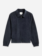 Dk Navy Connor Corduroy Jacket Mens Corduroy Zip Up Jacket Light Outerwear Soft Brushed Corduroy 