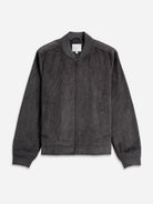 Dk Charcoal Dominic Corduroy Jacket Mens Corduroy Bomber Jacket Zip Up Cropped Jacket 