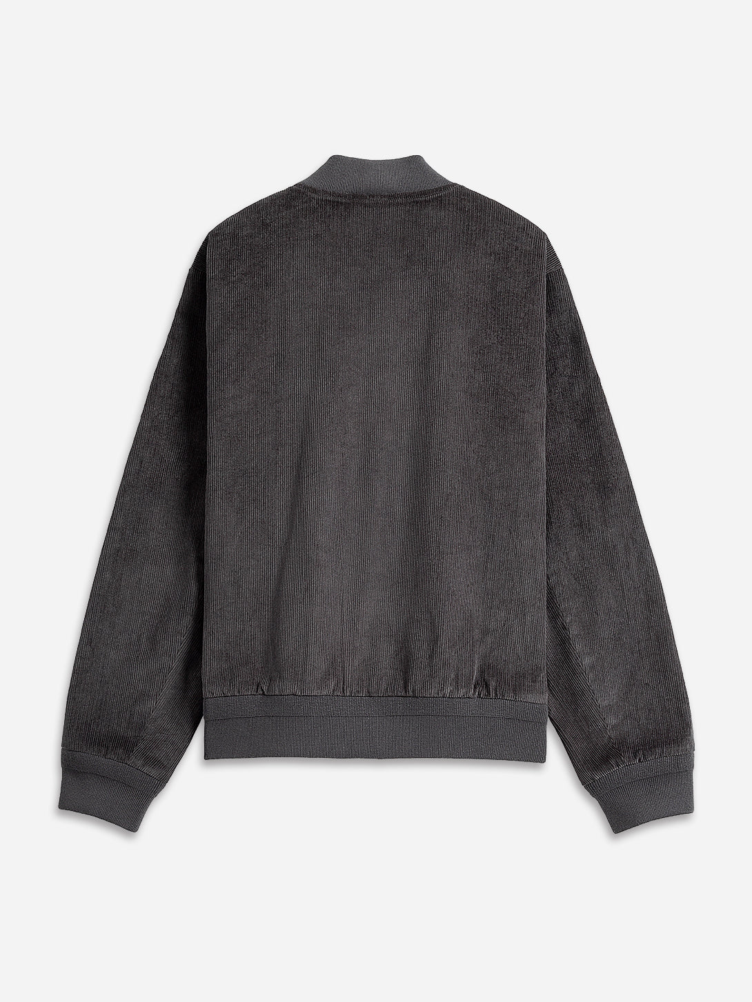 Dk Charcoal Dominic Corduroy Jacket Mens Corduroy Bomber Jacket Zip Up Cropped Jacket 