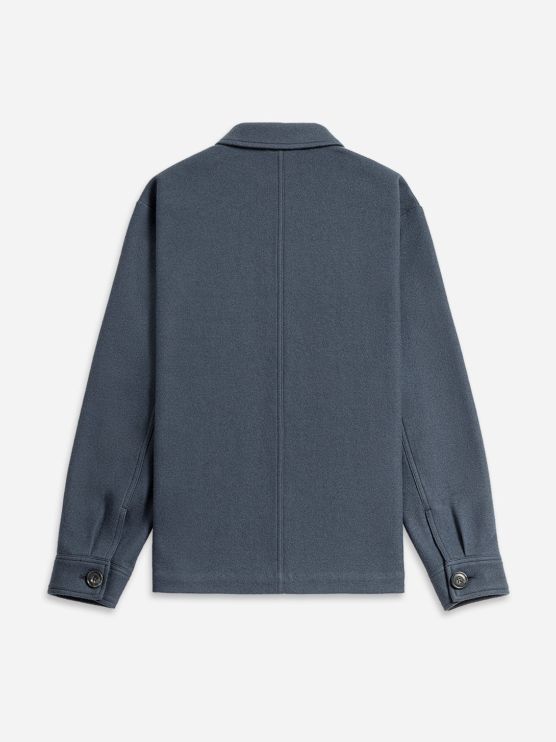 Yale Blue Remi Wool Jacket Mens Button Up Collared Shirt Jacket Layering Overshirt Chore Jacket 
