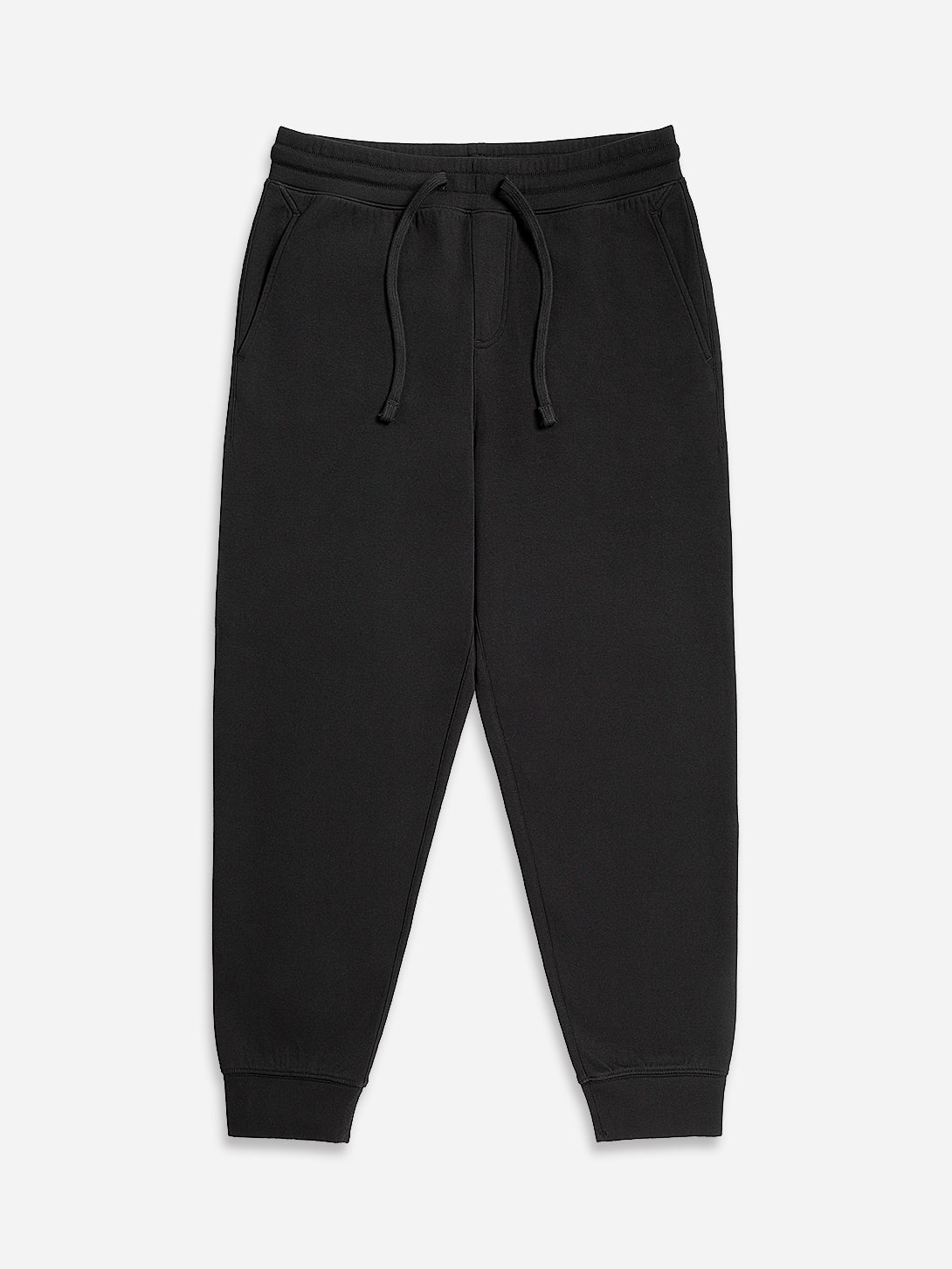Black Bklyn Scuba Jogger Mens Drawstring Jogger Elastic Waistband Soft Comfy Loungewear Sweatpants 