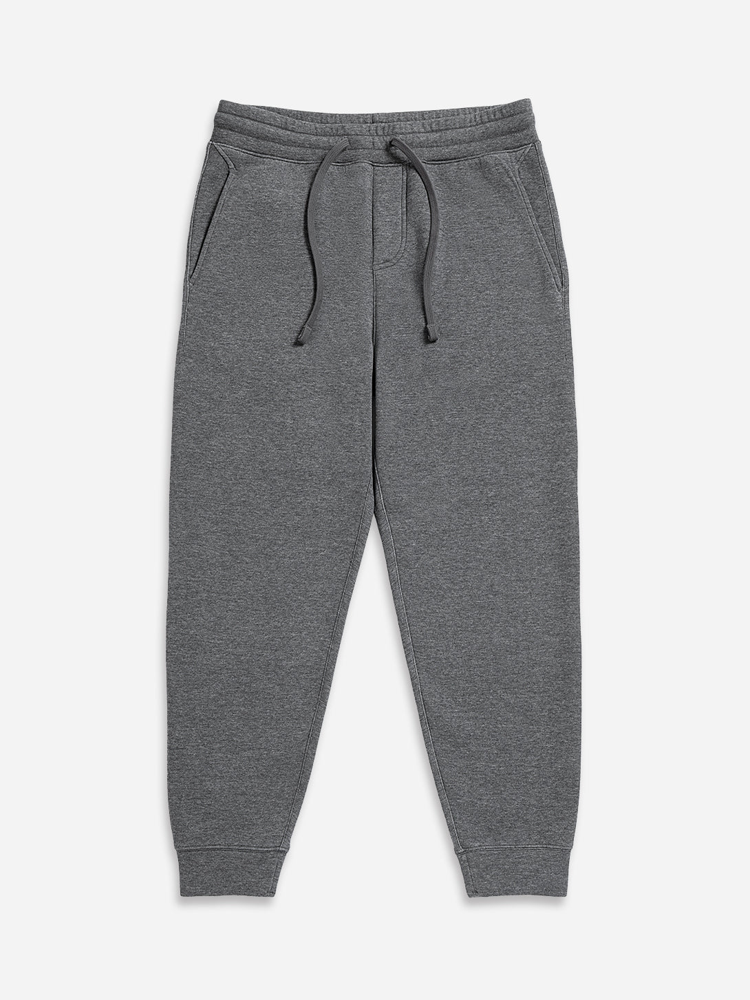 Dk Charcoal Heather Bklyn Scuba Jogger Mens Drawstring Jogger Elastic Waistband Soft Comfy Loungewear Sweatpants 