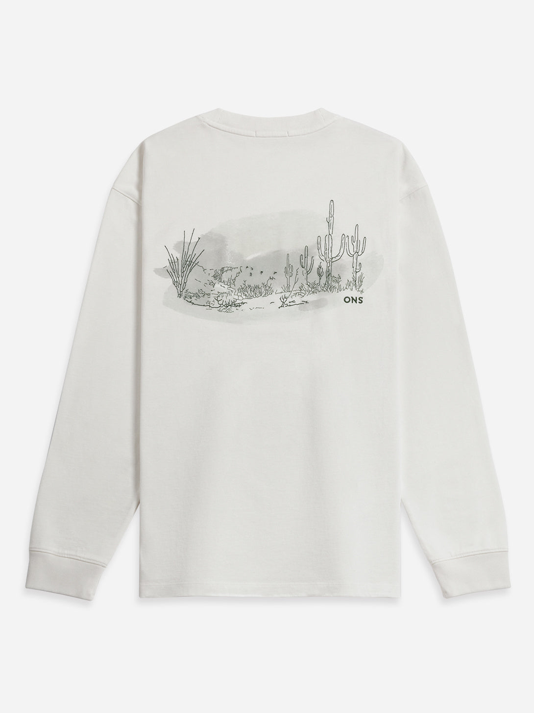 Bright White Angelo Printed Tee Mens Long Sleeve Crew Neck Tee Graphic Print Shirt 