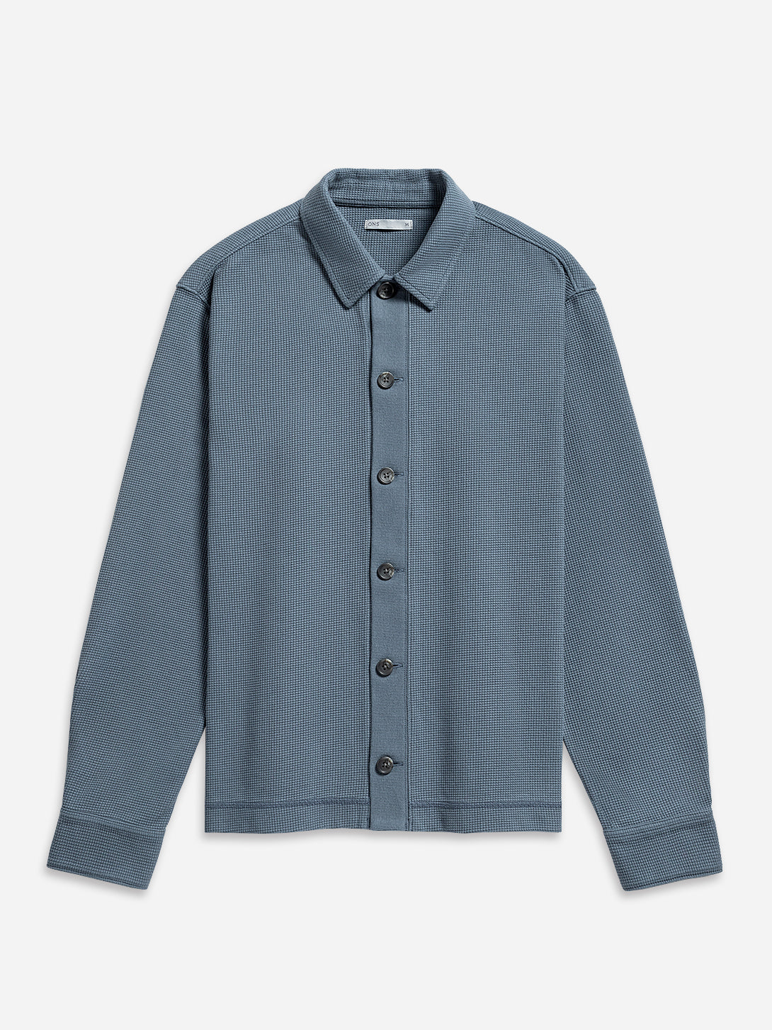 Citadel Blue Beacon Waffle L/S Shirt Blue button-up shirt mens knit long sleeve shirt collared button up shirt 