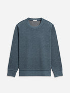 Yale Blue Heather Deon Jacquard Sweatshirt Mens Pullover Sweatshirt Soft Heather Comfort Solid Grey Long Sleeve