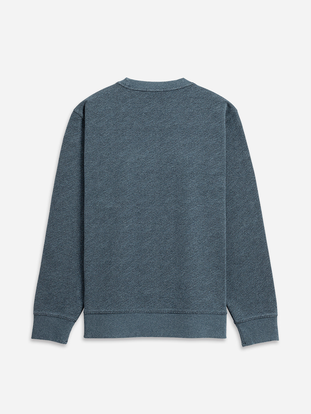 Yale Blue Heather Deon Jacquard Sweatshirt Mens Pullover Sweatshirt Soft Heather Comfort Solid Grey Long Sleeve