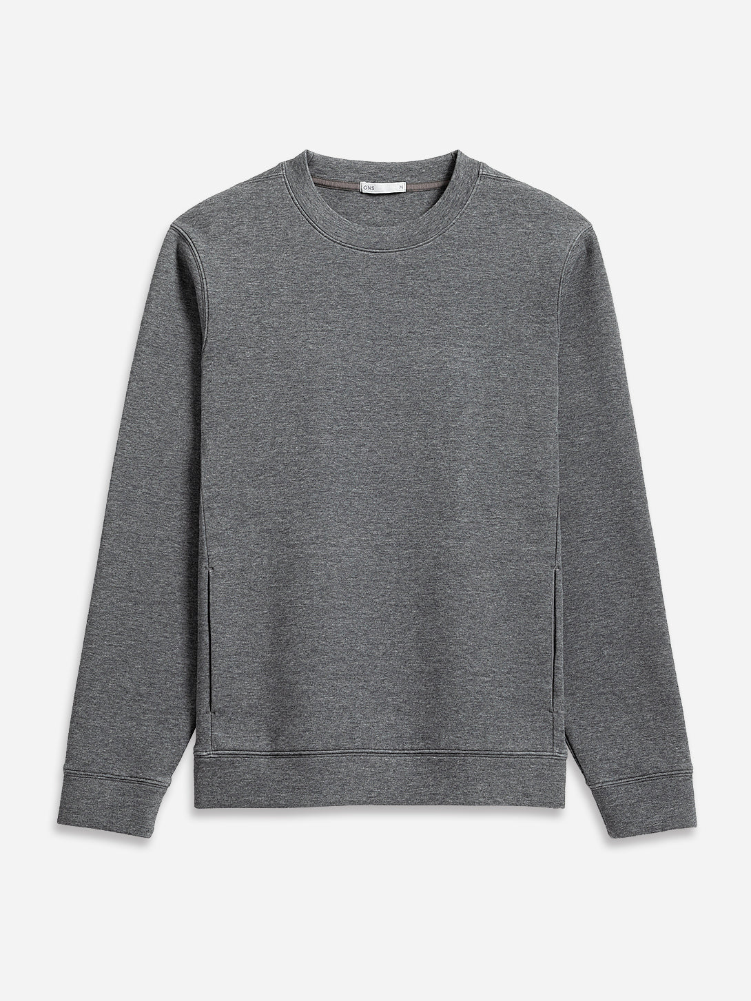Dk Charcoal Heather Astor Scuba Sweatshirt Mens Crew Neck Pullover Sweatshirt Soft Long Sleeve Stretch Pullover 