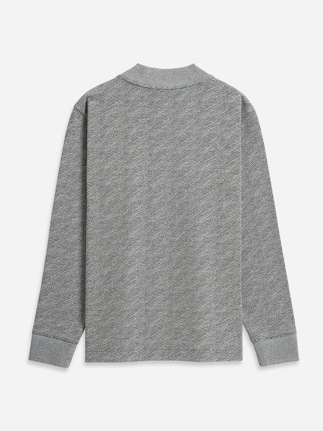 Grey Heather Byron Jacquard Cardigan Mens Cardigan Soft Heather Texture Button Up Long Sleeve Knit Cardigan 