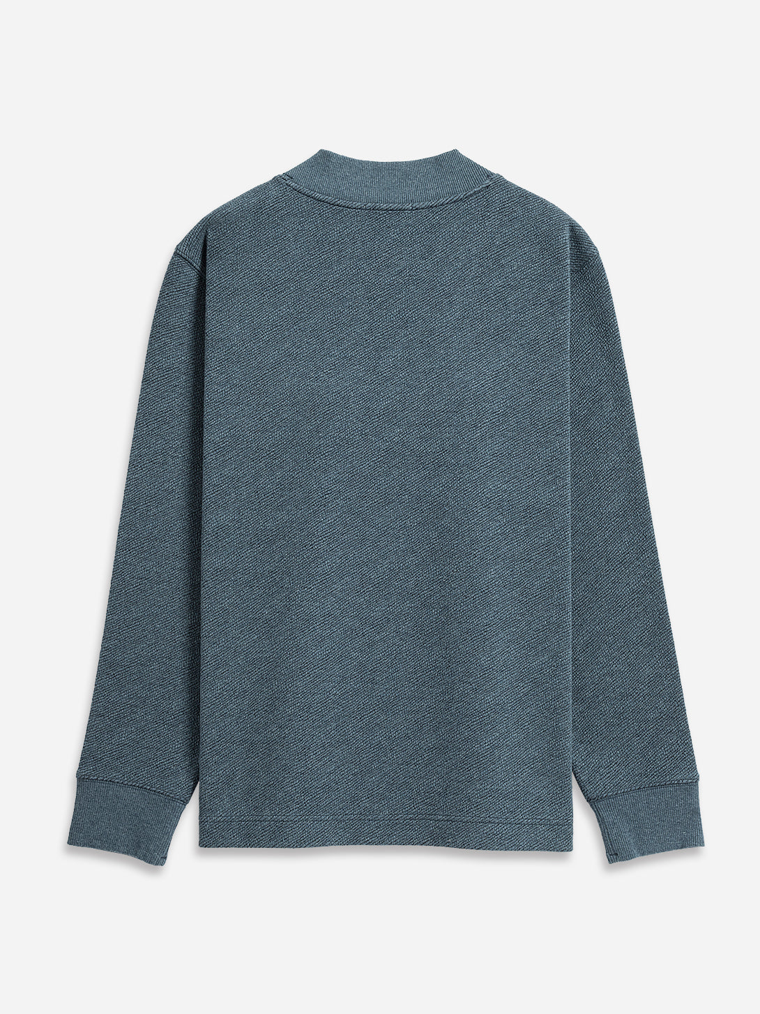Yale Blue Heather Byron Jacquard Cardigan Mens Cardigan Soft Heather Texture Button Up Long Sleeve Knit Cardigan 