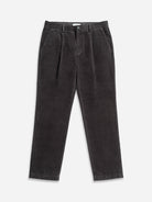 Dk Charcoal Niles Corduroy Trousers Mens Pleated Corduroy Pants Soft Brushed Corduroy Trousers 