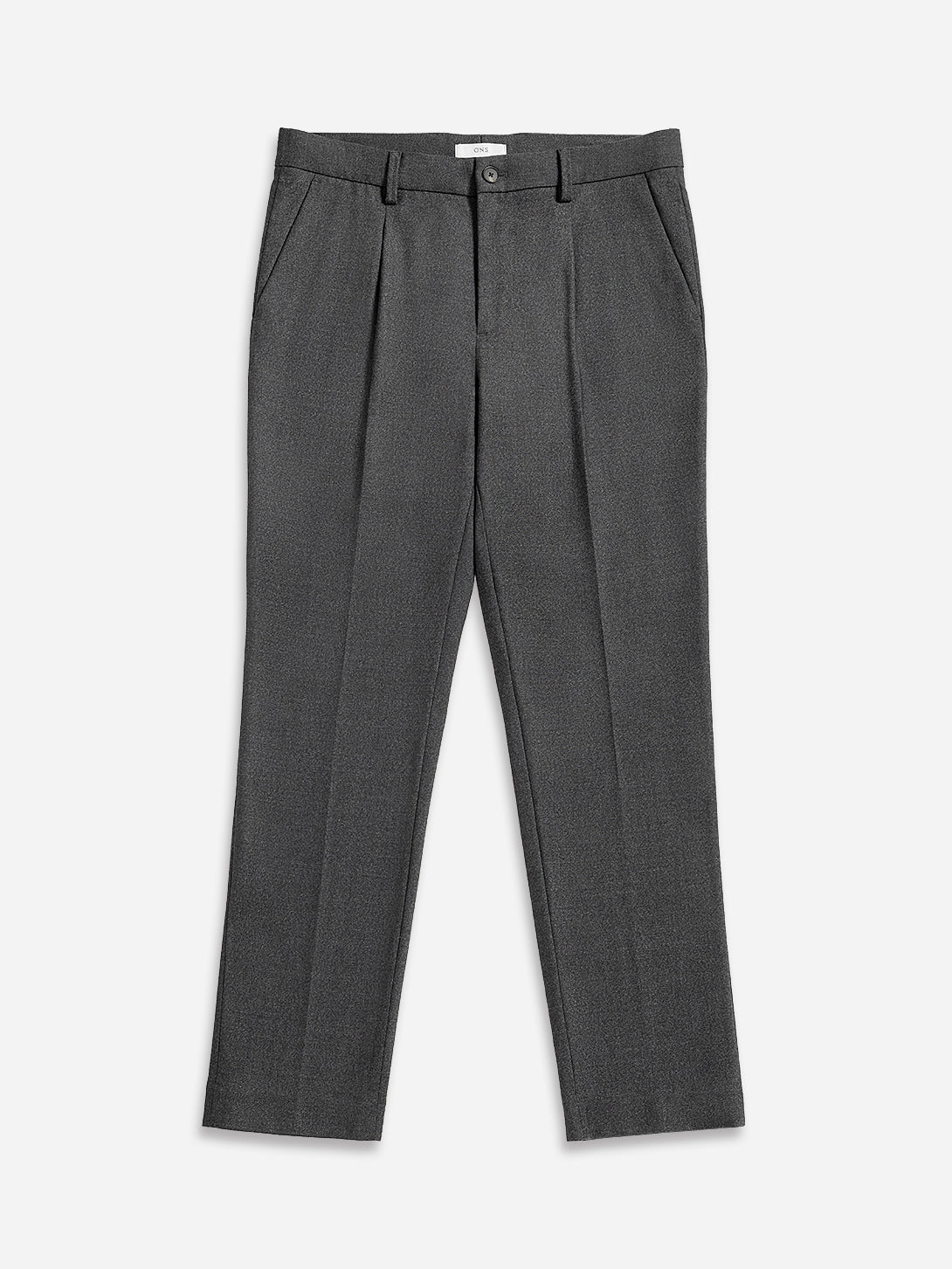 Dk Charcoal Heather Niles Rustic Flannel Pants Mens Pleated Trousers Soft Work Formal Pants 