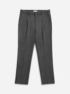 Dk Charcoal Heather Niles Rustic Flannel Pants Mens Pleated Trousers Soft Work Formal Pants 
