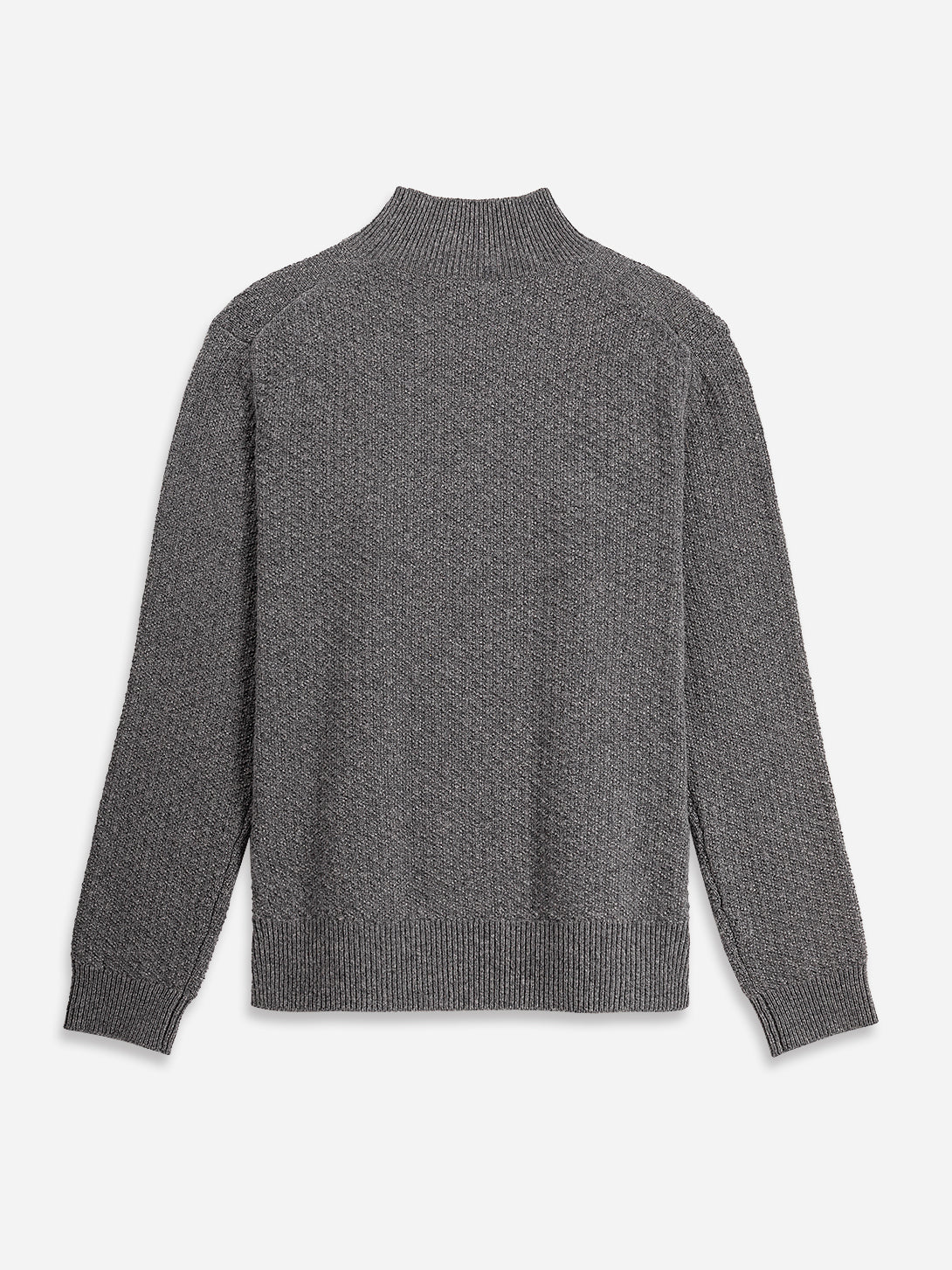 Grey Heather Acton Mock Neck Pullover Mens Wool Cashmere Mock Neck Sweater Pullover Soft 