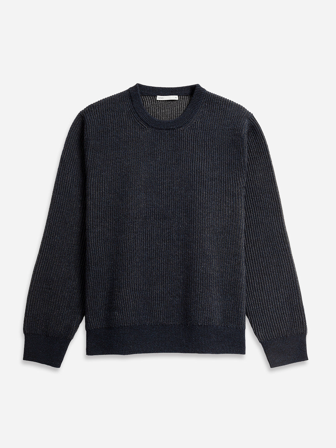 Navy Heather Chapman Crew Neck Pullover Mens Sweater Pullover Crew Neck Soft Merino Wool Sweater
