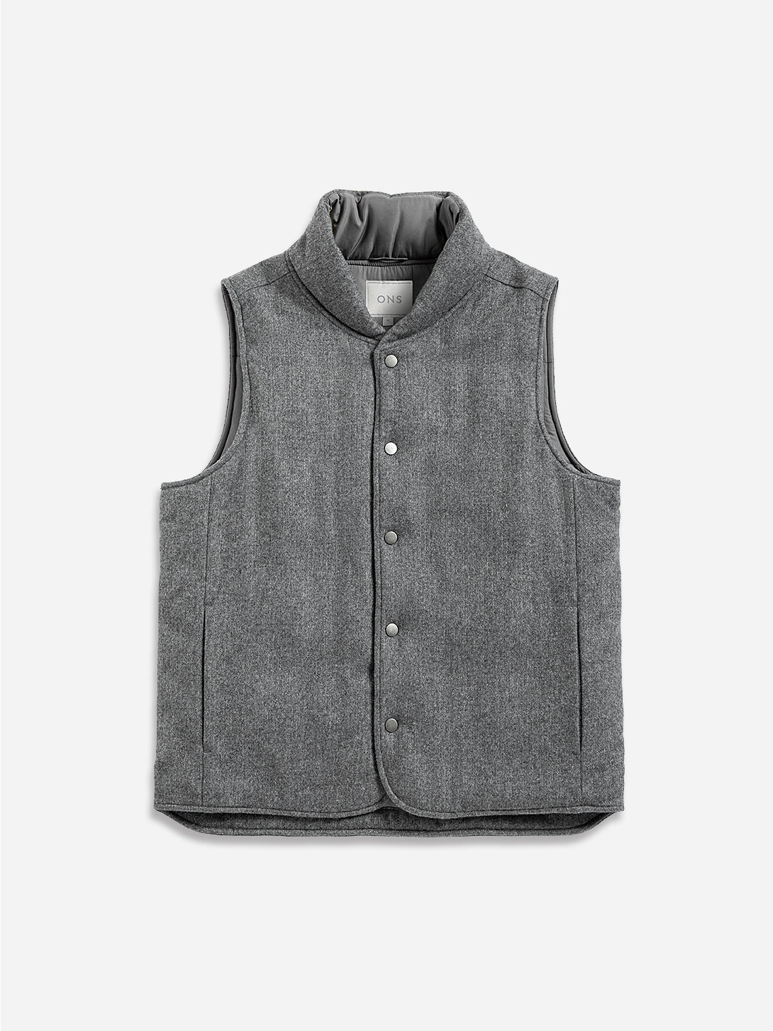 Dk Charcoal Heather Raul Puffer Vest Mens Vest Jacket Turtleneck Collar Soft Heather Fabric Mens Vest 