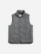 Dk Charcoal Heather Raul Puffer Vest Mens Vest Jacket Turtleneck Collar Soft Heather Fabric Mens Vest 