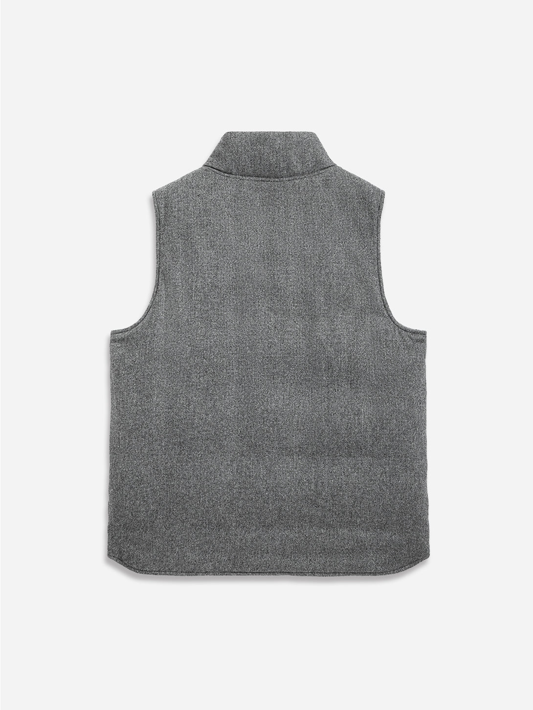 Dk Charcoal Heather Raul Puffer Vest Mens Vest Jacket Turtleneck Collar Soft Heather Fabric Mens Vest 