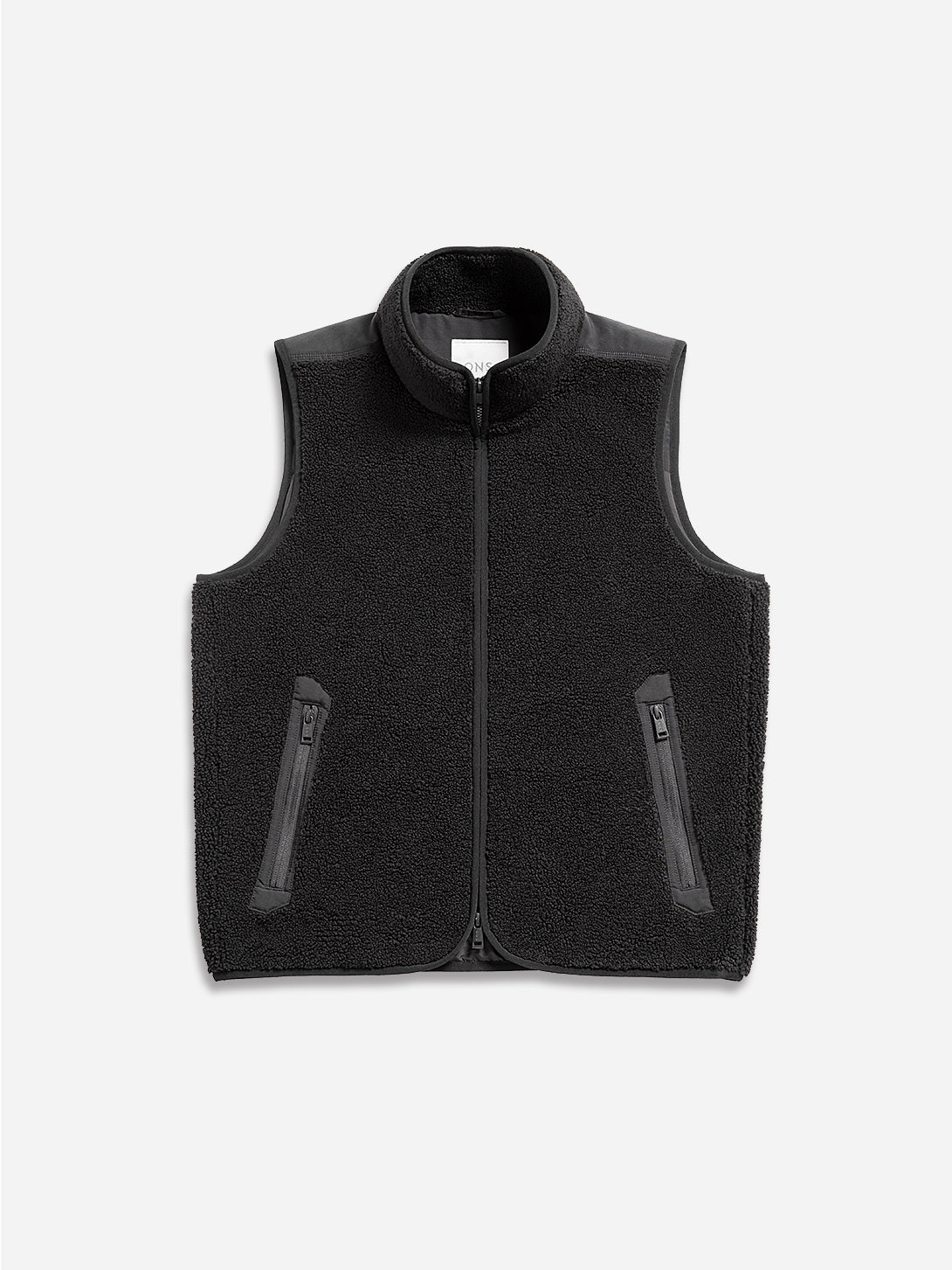 Black Thompson Sherpa Vest Mens Temperature Regulated Vest Sherpa Soft Construction Utility Zippers Outdoor Vest 