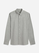 Black Fulton Oxford Shirt Mens Button Down Collar Shirt Oxford Cotton Fabric Casual Dress Shirt Simple Workwear Long Sleeve Shirting