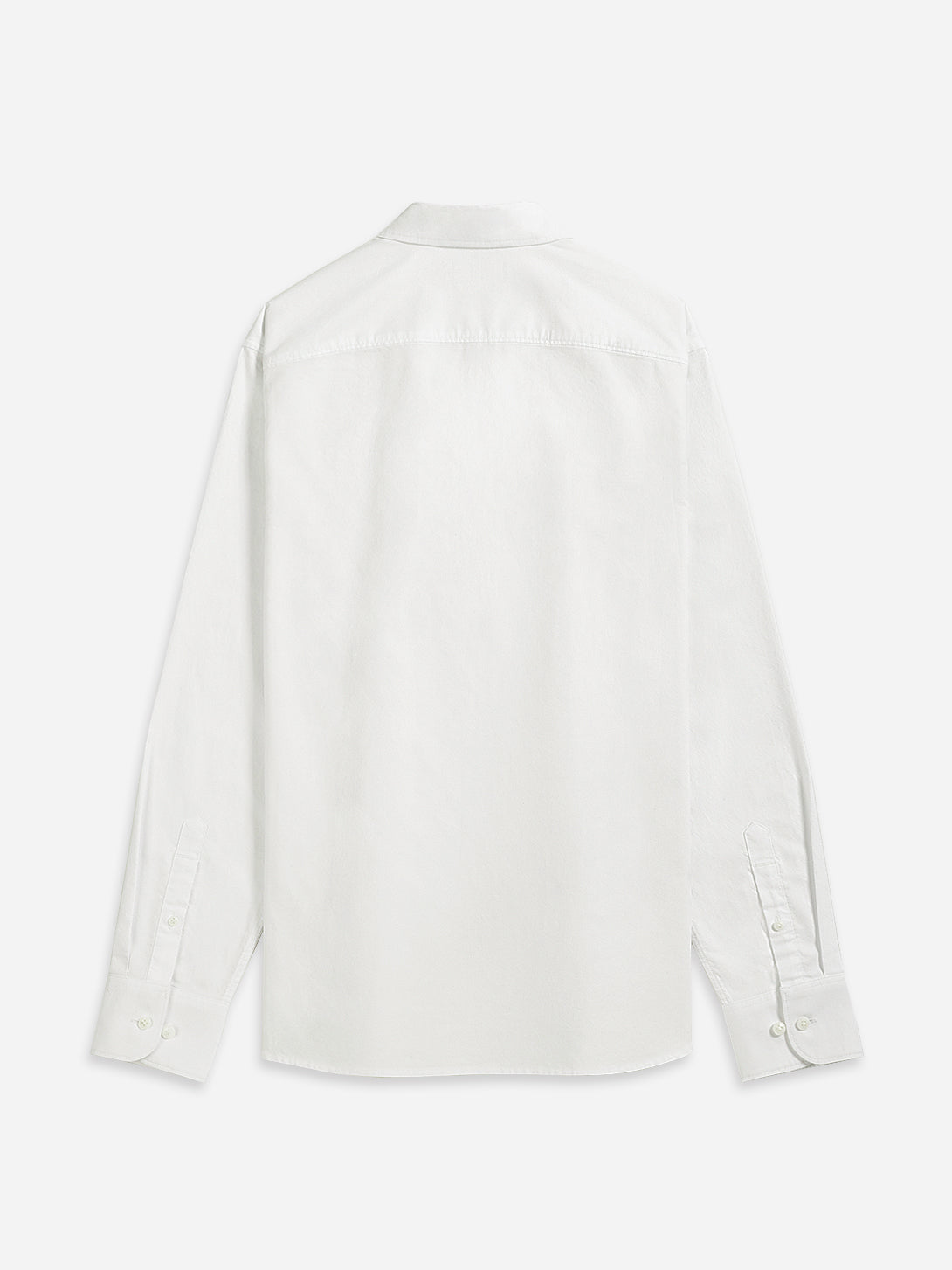 Bright White Fulton Oxford Shirt Mens Button Down Collar Shirt Oxford Cotton Fabric Casual Dress Shirt Simple Workwear Long Sleeve Shirting