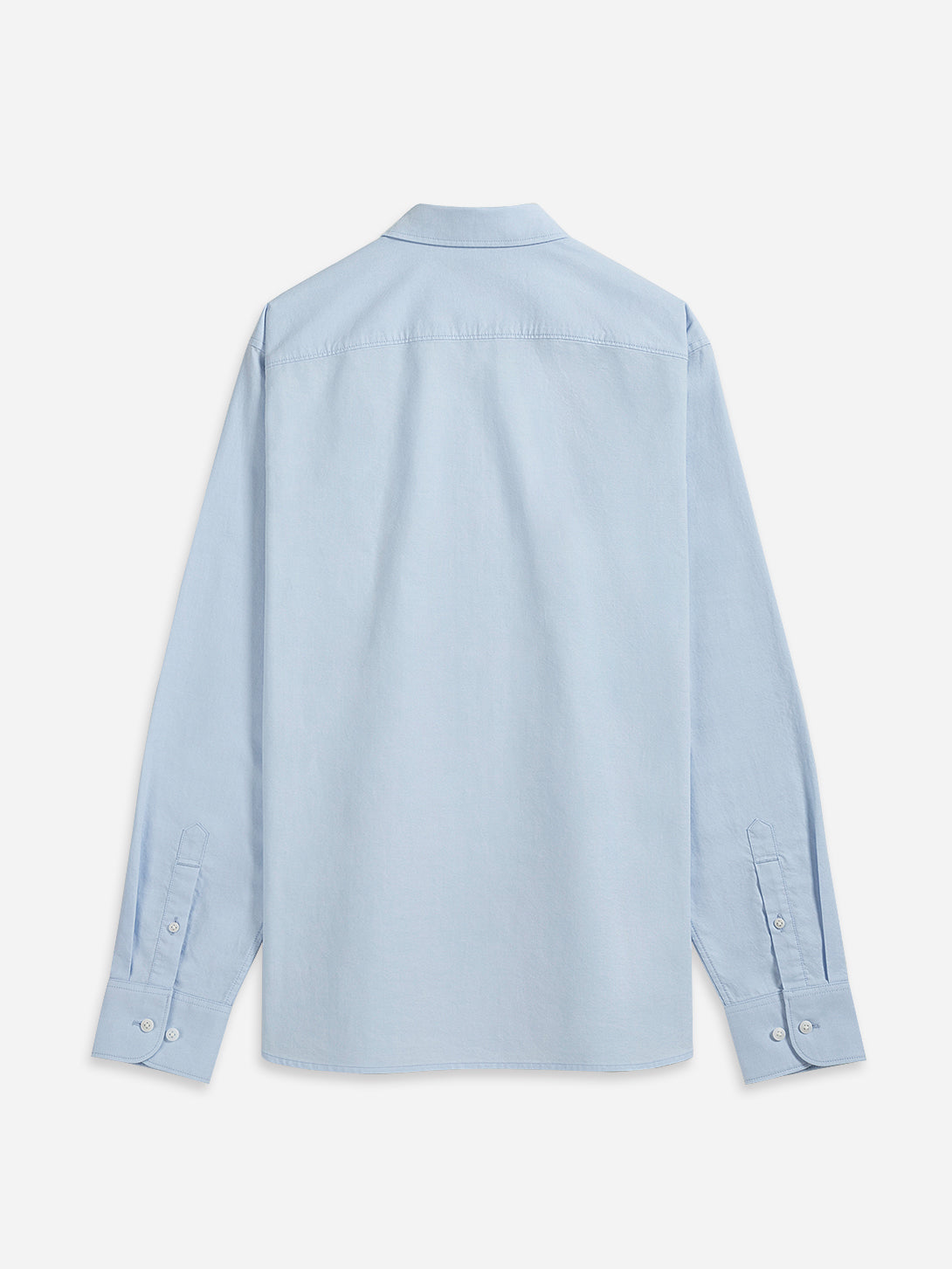 Lt Blue Fulton Oxford Shirt Mens Button Down Collar Shirt Oxford Cotton Fabric Casual Dress Shirt Simple Workwear Long Sleeve Shirting