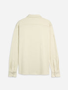 Cream Darcy Slub Waffle Shirt Mens Waffle Textured Knit Button Up Shirt Waffle Design Comfort Stretch Shirt Collared
