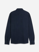 Navy Darcy Slub Waffle Shirt Mens Waffle Textured Knit Button Up Shirt Waffle Design Comfort Stretch Shirt Collared