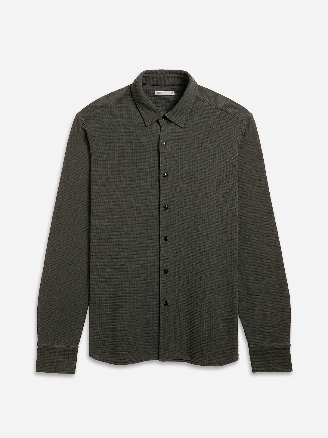 Peat Darcy Slub Waffle Shirt Mens Waffle Textured Knit Button Up Shirt Waffle Design Comfort Stretch Shirt Collared