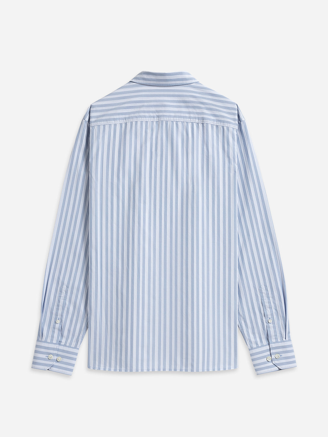 Bright White/Mid Blue Stripe Fulton Dobby Stripe Shirt  Mens Button Down Collar Striped Dress Shirt Long Sleeve Button Down Casual Shirt 