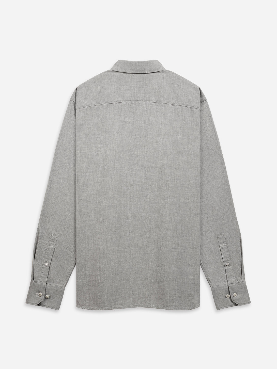 Lt Grey Heather Fulton Flannel Twill Shirt Mens Button Down Collared Shirt Dress Work Shirt Soft Flannel Fabric