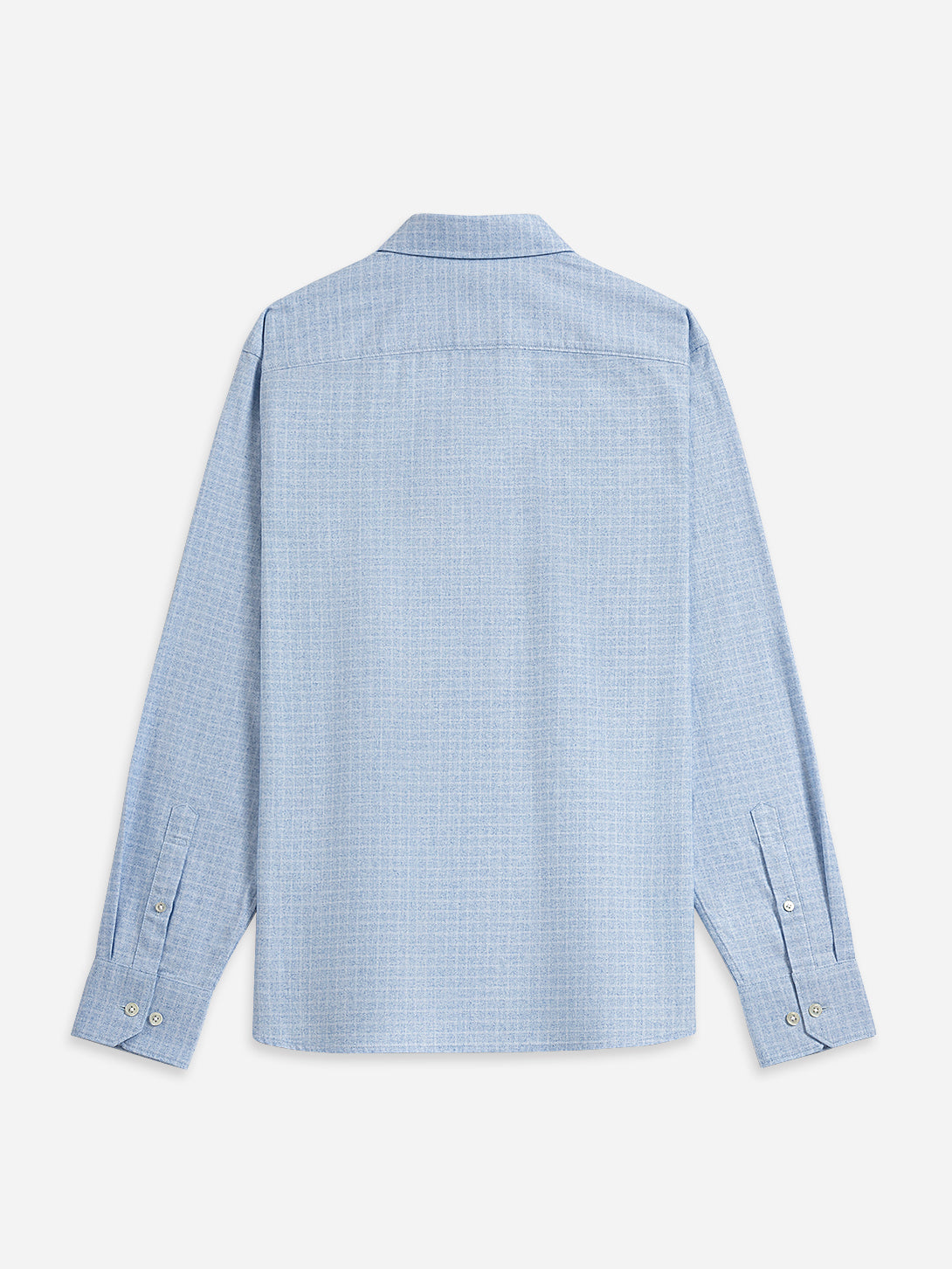Lt Blue Heather/White Check Arik Heather Gridcheck Shirt Mens Point Collar Dress Shirt Gridcheck Pattern Lightweight Heather Soft Fabric Formal Casual Shirting Button Up Shirt 