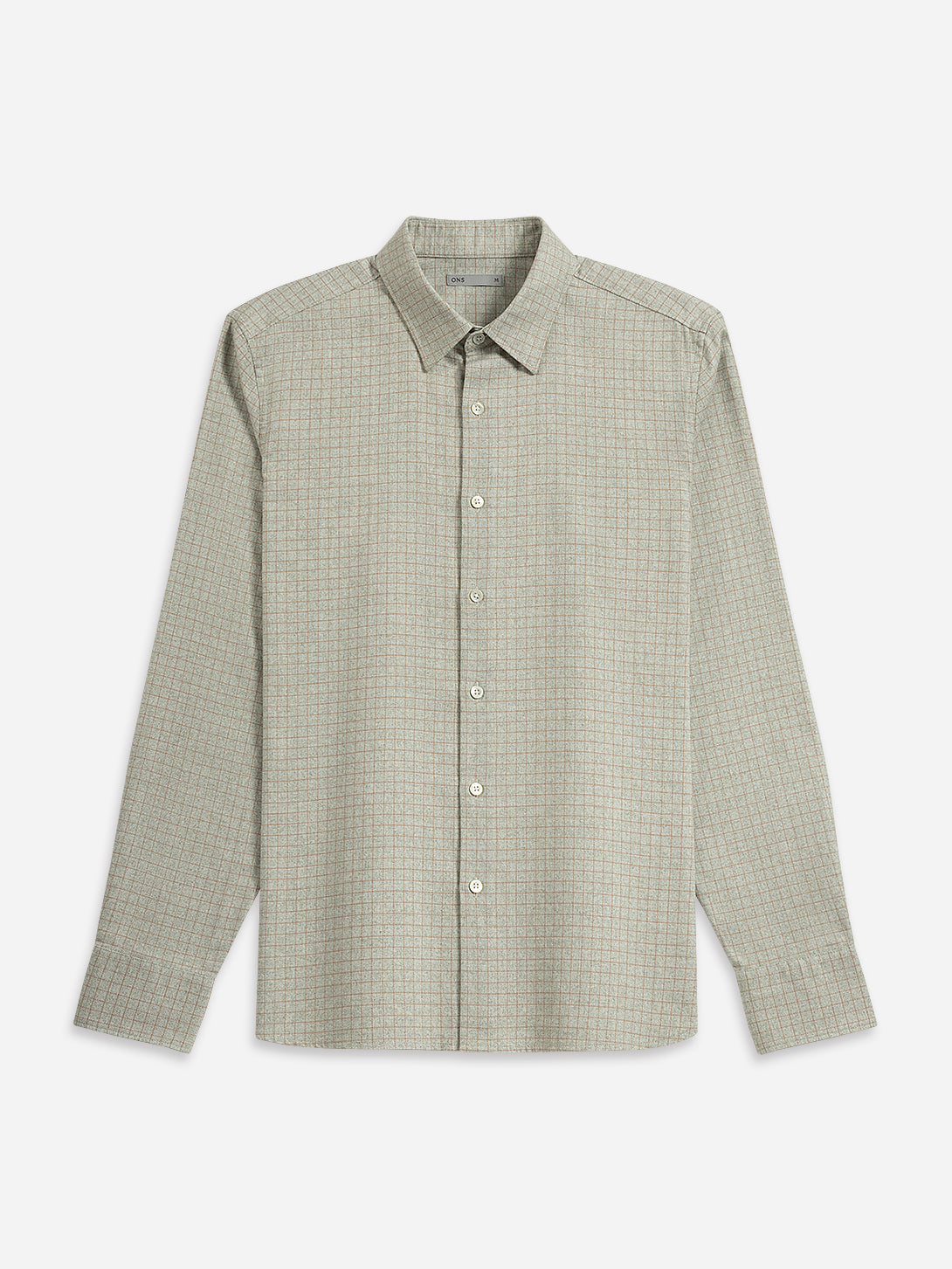 Olive Heather/Rosy Brown Check Arik Heather Gridcheck Shirt Mens Point Collar Dress Shirt Gridcheck Pattern Lightweight Heather Soft Fabric Formal Casual Shirting Button Up Shirt 