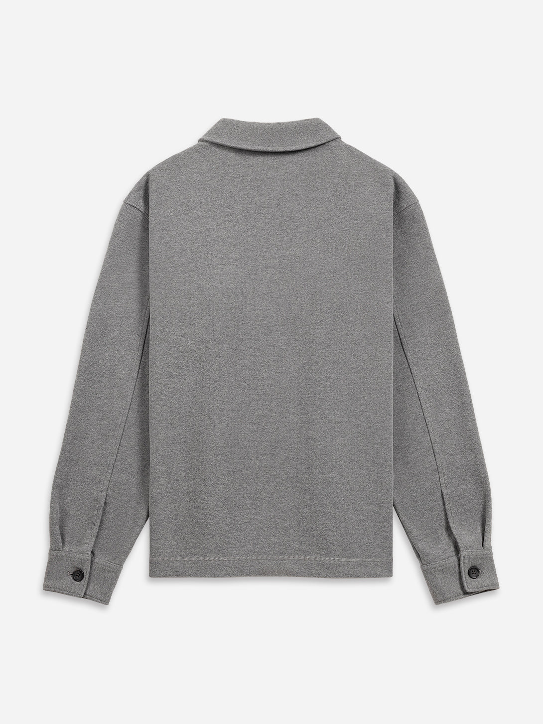 Grey heather Corsa Overshirt Mens Relaxed Fit Button Up Shirt Layering Garment Soft Grey Double Chest Pockets Shirt