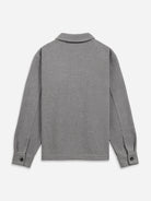 Grey heather Corsa Overshirt Mens Relaxed Fit Button Up Shirt Layering Garment Soft Grey Double Chest Pockets Shirt