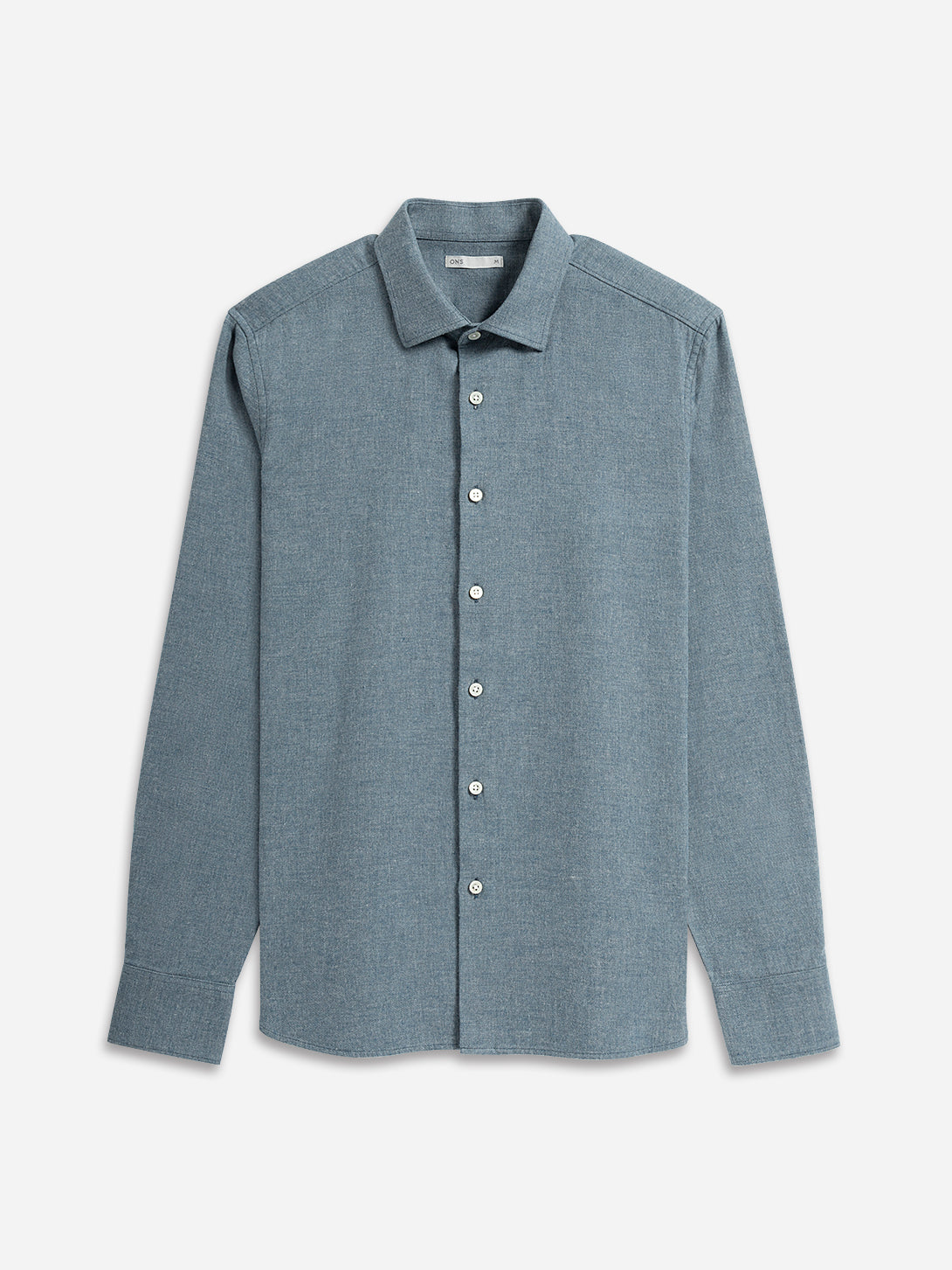 Dk Navy Heather Adrian Heather Brush Shirt Mens Spread Collar Brushed Cotton Button Up Shirt Casual Work Shirt 