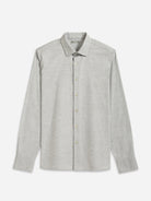Lt Grey Heather Adrian Heather Herringbone Shirt Mens Light Weight Spread Collar Dress Shirt Button Up Herringbone Pattern Heather Soft Work Shirt 