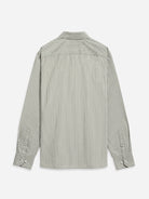 Off White/Seagrass Stripe Adrian Pencil Stripe Shirt Mens Spread Collar Casual Dress Shirt Work Stripe Shirt