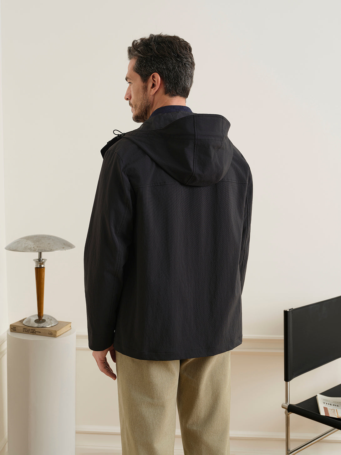 Black Julian Omni Jacket Mens Weather Jacket Lightweight Layering Outerwear ONS Clothing