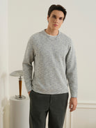 Cloudy Grey Astor Cloud-Knit Sweatshirt Mens Lightweight Pullover Sweatshirt ONS Clothing