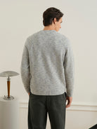 Cloudy Grey Astor Cloud-Knit Sweatshirt Mens Lightweight Pullover Sweatshirt ONS Clothing
